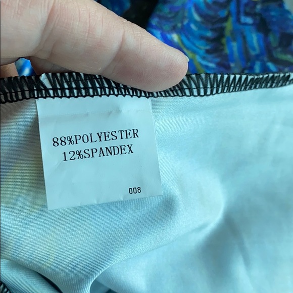 Starry Night Print Pleated Short Skater Skirt - Picture 10 of 12